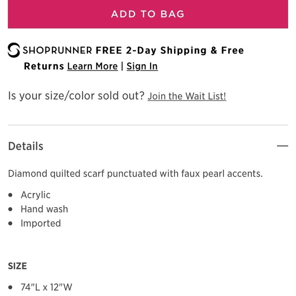 Karl Lagerfeld black knit scarf with pearls - Picture 8 of 8